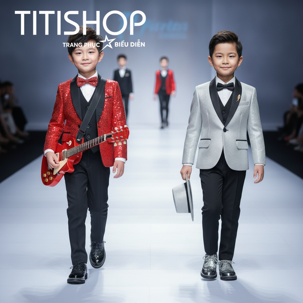 ( Đặt Nhanh )Trang Phục Biểu Diễn Bé Trai ,Calwalk bé trai , Trang Phục Bé Trai Hiphop ,Quần áo hiph