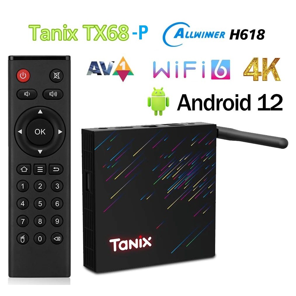 TV Box TX68-P 2GB /16GB 4K WiFi 6 USB 3.0 Tanix Android 12 Allwinner H618