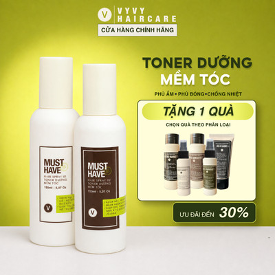 Xịt dưỡng thân và đuôi tóc gỡ rối giữ nếp bồng bềnh khóa màu nhuộm hương nước hoa Must Have Vyvyhaircare V 150ml