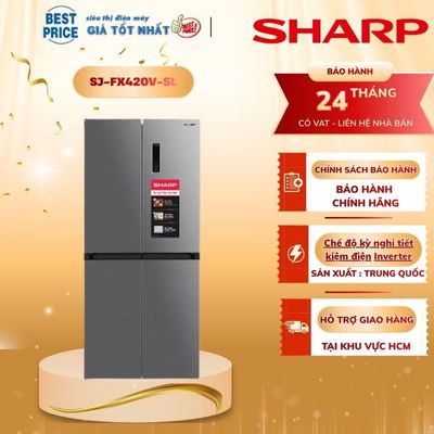 Tủ lạnh Sharp Inverter 362 lít Multi Door SJ-FX420V-SL
