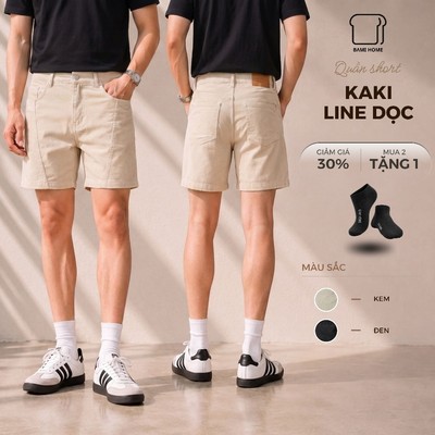 Quần Short Nam RAVEN SHORT BAMIHOME - Chất Kaki Cotton Ít Nhăn, Form Trên Gối, Dễ Phối Đồ QK19