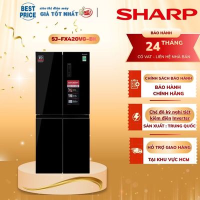 Tủ lạnh Sharp Inverter 362 lít Multi Door SJ-FX420VG-BK