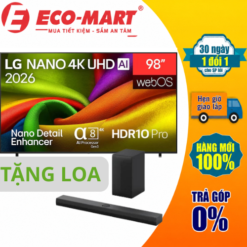 Smart Tivi LG AI 4K 98 inch 98NU855BPSB Mẫu mới 2026