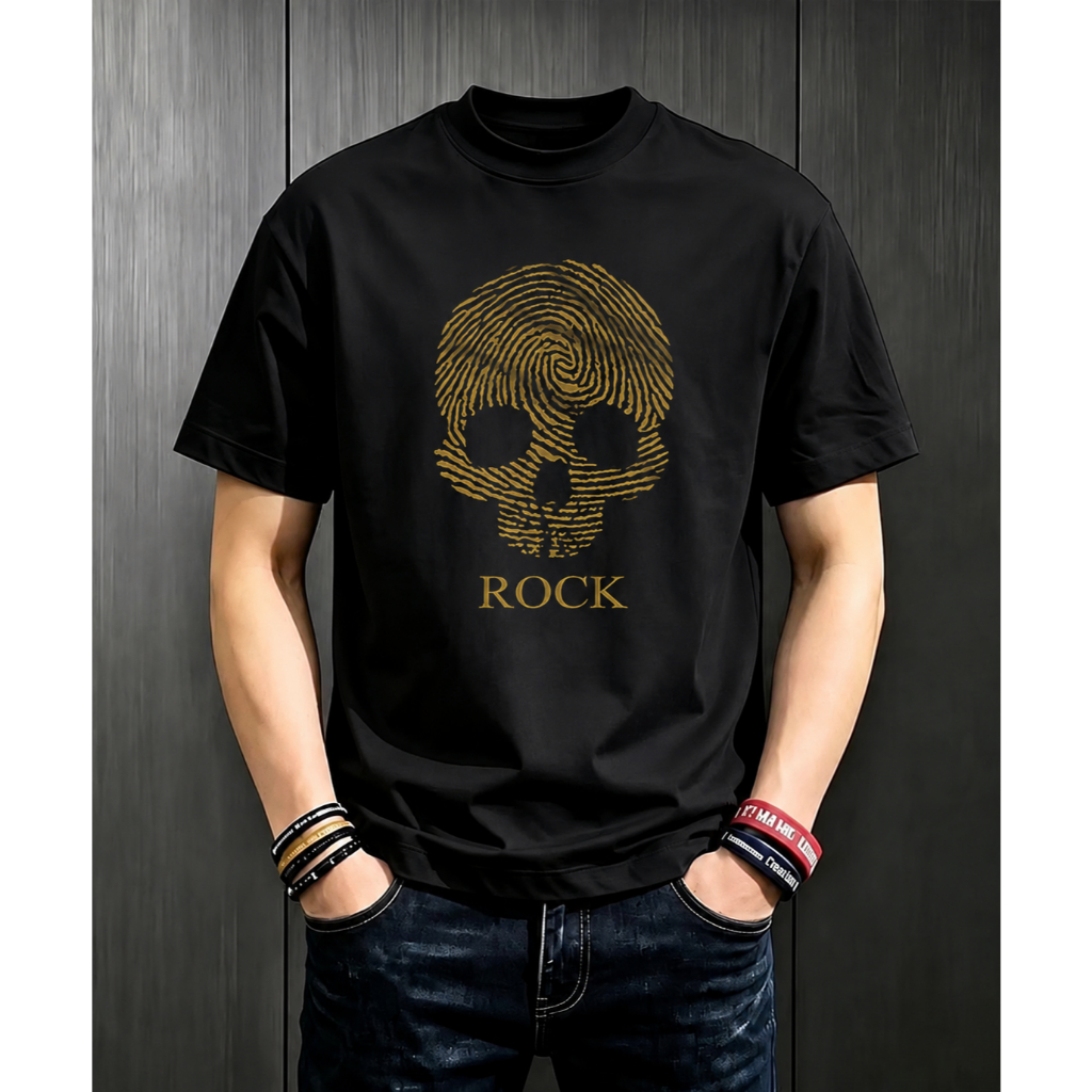 [VẢI 250GSM] Áo thun ROCK Cotton 250gsm Premium Tay Lỡ Cổ Tròn Unisex Nam Nữ