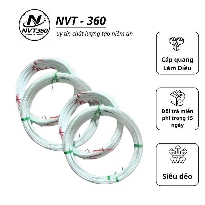 Cáp Quang Làm Diều - Nan Cáp Quang 1Li2 - 4Li Cao Cấp Dành Cho Diều Song Vân, Đại Trà