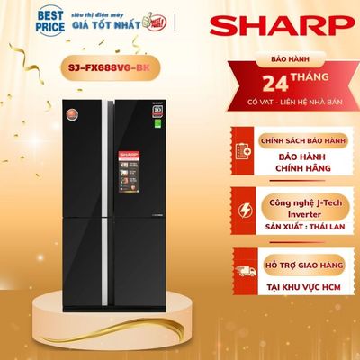 SJ-FX688VG-BK - Tủ lạnh Sharp Inverter 605 lít Multi Door SJ-FX688VG-BK - Hàng chính hãng