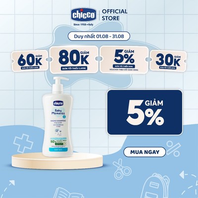 Sữa tắm gội chiết xuất Hoa cúc 0M+ Chicco 200ml/500ml