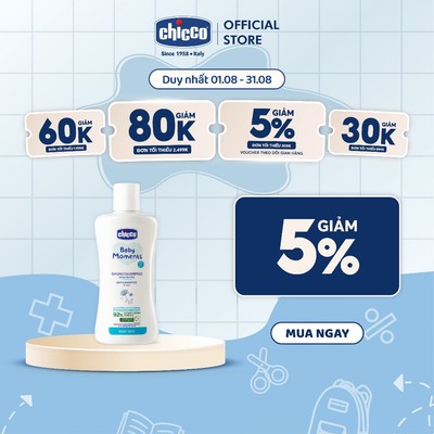 Sữa tắm gội chiết xuất Hoa cúc 0M+ Chicco 200ml