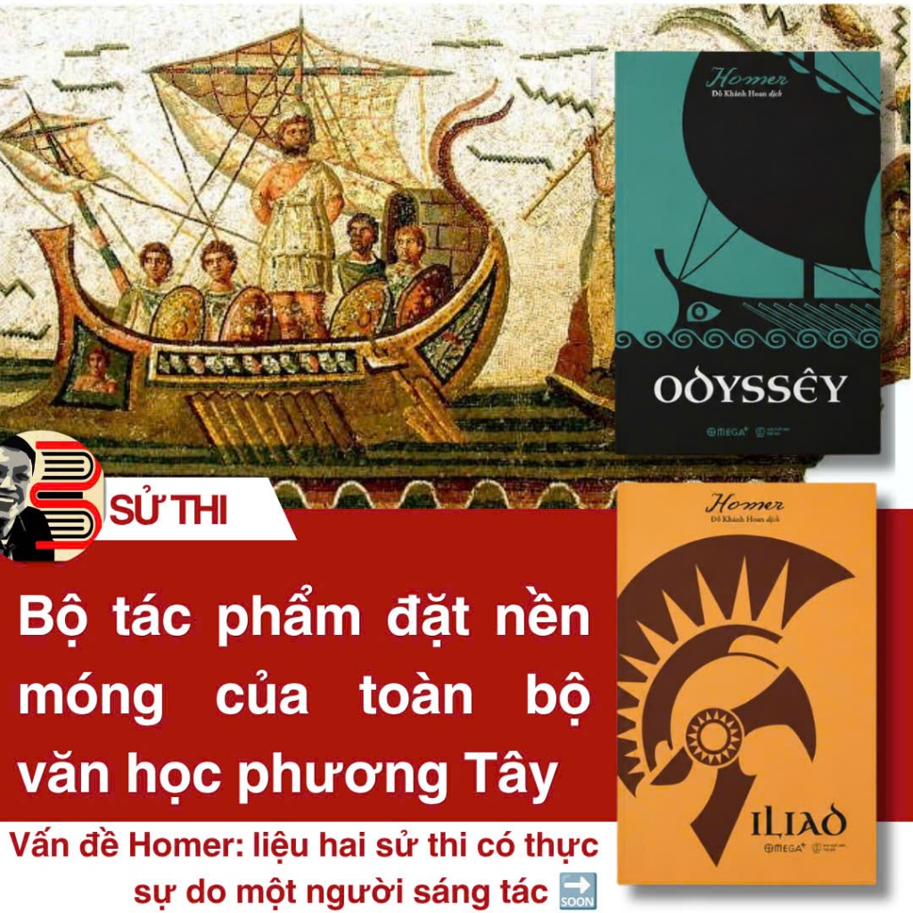 Sách - (Combo 2 cuốn) Odyssêy - Iliad – Homer – Omega Plus