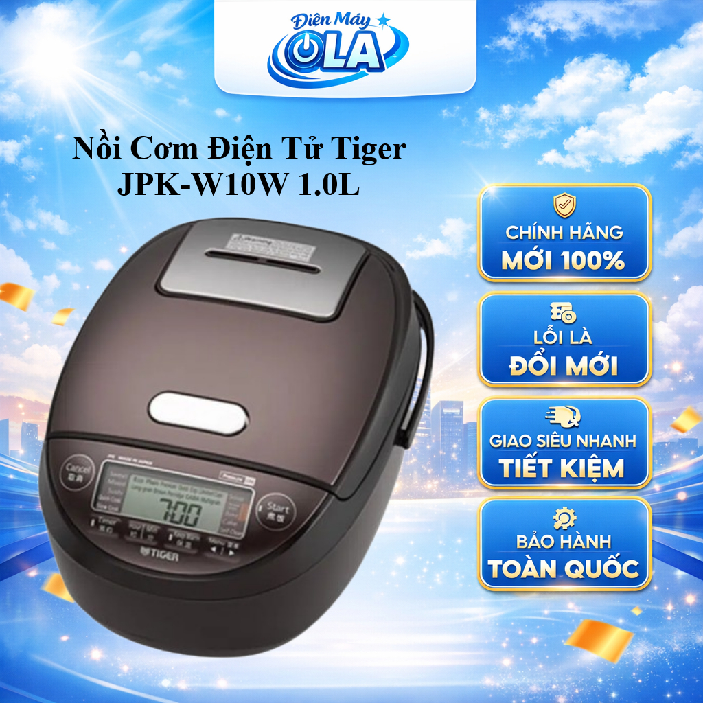 (TOÀN QUỐC) - JPK-W10W / JPK-W18W - Nồi Cơm Điện Tử Tiger JPK-W10W 1.0L / JPK-W18W 1.8L