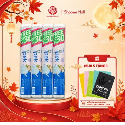 Set 4 gói Bông Tẩy Trang Ipek Combo 4 Gói x 150 Miếng – Dịu Nhẹ, Không Xơ Bông, Phù Hợp Mọi Loại Da