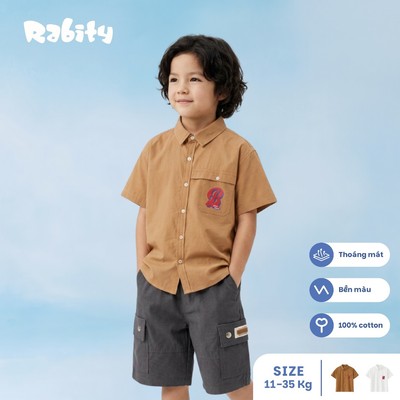   Áo sơ mi ngắn tay bé trai Rabity 902.050