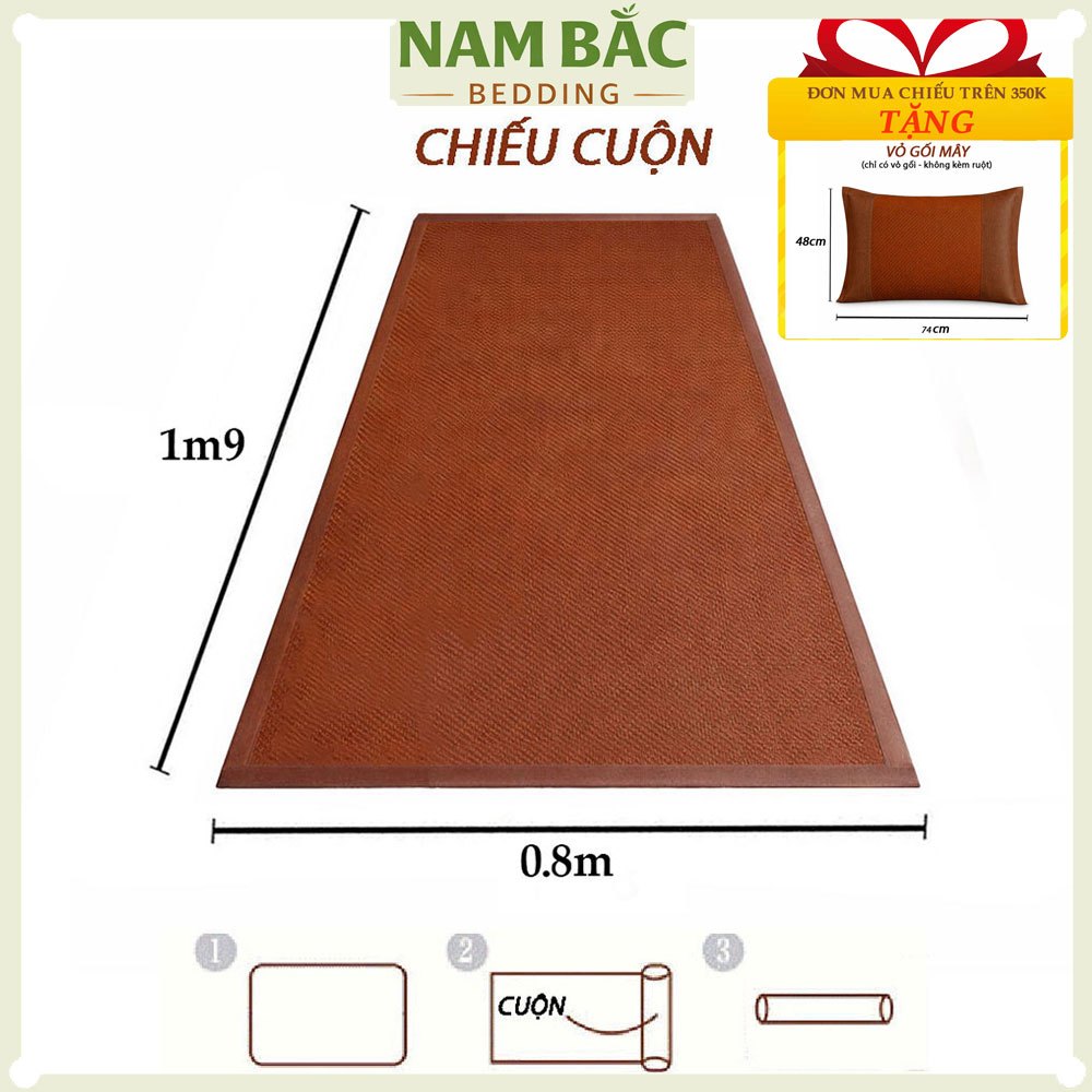 Chiếu Mây Điều Hoà (80cm) 0.8m x 1m9 NAM BẮC BEDDING - Chiếu Văn Phòng, Giường Đơn, Ký Túc Xá Thoáng