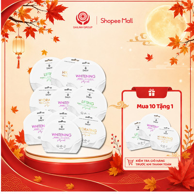 Combo 10 Tặng 1 Mặt Nạ Cấp ẩm Hàn Quốc Daliv 30g – Vitamin E, C, Cấp Ẩm Sâu, Dưỡng Sáng Da, Phục Hồi Da Khô
