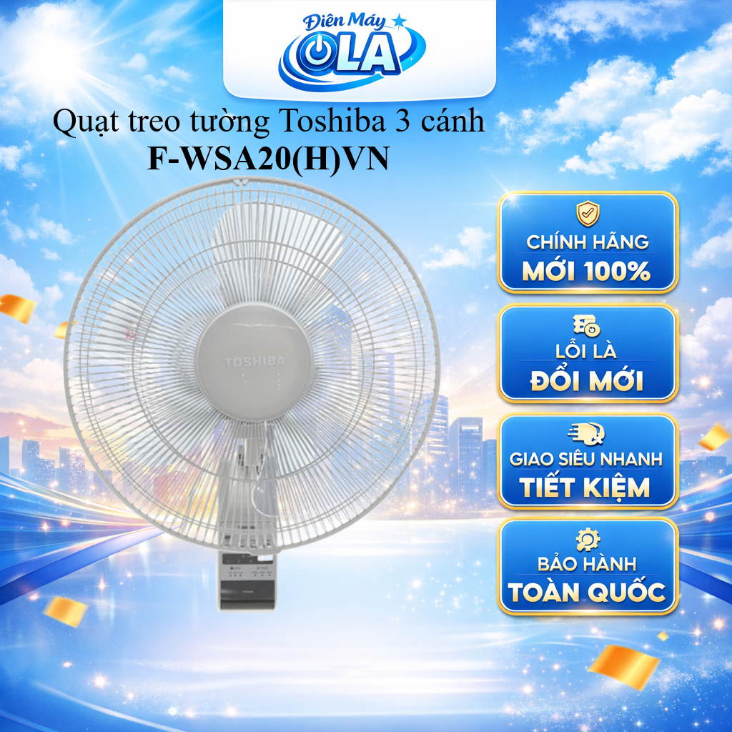 (HCM) - F-WSA20(H)VN - Quạt treo tường Toshiba 3 cánh F-WSA20(H)VN 55W