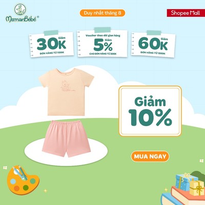 Bộ cộc tay La Pomme phối sắc màu - Sợi Petit Soyeu thoáng mát – Bé trai/gái 6M - 5Y