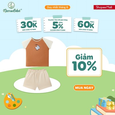 Bộ cộc tay Mềm Mịn by La Pomme những người bạn xứ biển