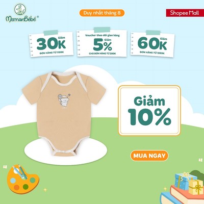 Set 2 Body chip cộc tay Mềm Mịn by La Pomme sắc màu dễ thương - Sợi Petit Soyeu thoáng mát – Bé trai/gái - 0M - 9M