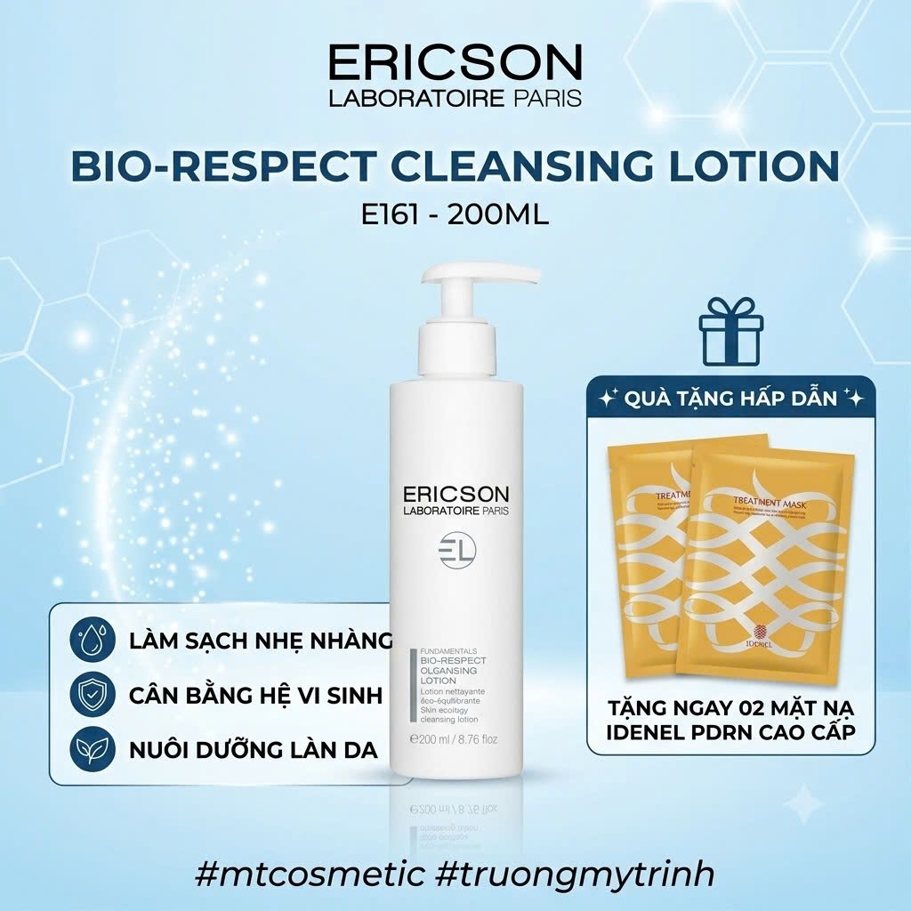 LOTION CÂN BẰNG & HOÀN THIỆN LÀM SẠCH BIO-RESPECT CLEANSING LOTION E161 200ML | ERICSON LABORATOIRE