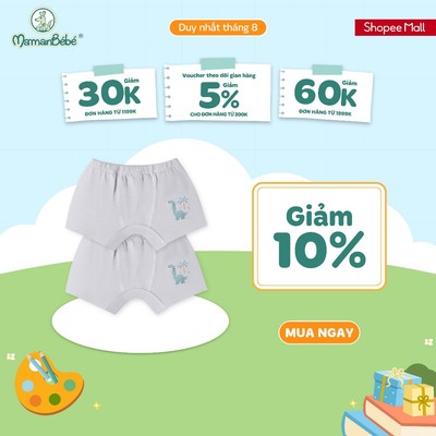 Set 2 quần chip Mềm Mịn by La Pomme dễ chịu cả ngày dài - Sợi Petit Soyeu thoáng mát - Bé trai - 12M - 5Y