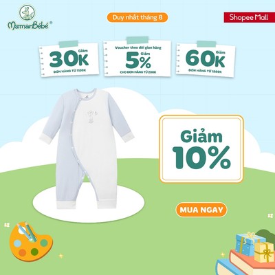 Body dài tay La Pomme phi thuyền của bạn gấu - Sợi Petit Soyeu thoáng mát – Bé trai - NB - 3M