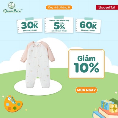 Body dài tay La Pomme nhành hoa điệu đà - Sợi Petit Soyeu thoáng mát - Bé gái - NB - 3M
