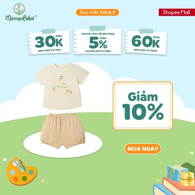 Bộ cộc tay La Pomme vườn ươm trái ngọt - Sợi Natural Cotton thoáng mát - Bé gái - 6M - 3Y