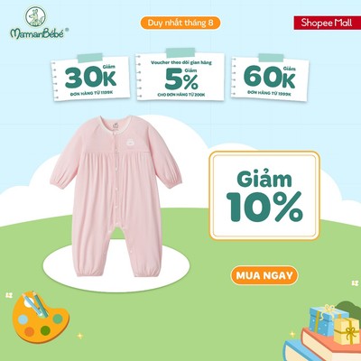 Set quà tặng sơ sinh La Pomme thỏ điệu - Bộ body liền - 0M Hồng