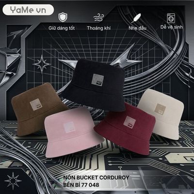 Nón Bucket Corduroy Bền Bỉ 77 048 24129 |YaMe|