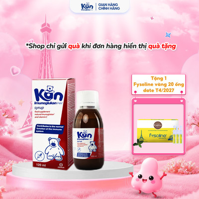 Siro Kan ImunoGlukan hỗ trợ miễn dịch nâng cao sức đề kháng cho bé - Nhập khẩu Châu Âu chai 120ml