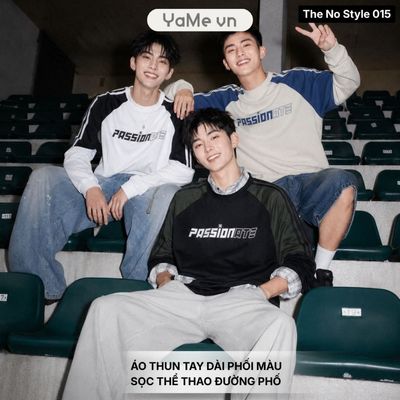 Áo Thun Tay Dài Phối Màu The No Style 015 23477 |YaMe|