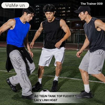 Áo Thun 3 Lỗ Thể Thao Nam FlexFit™ Lai V Linh Hoạt The Trainer 009 Dáng Ôm Vừa F2 24084 |YaMe|