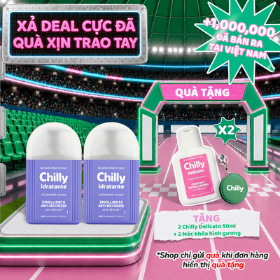(CẤP ẨM MỊN MƯỚT) Combo 2 dung dịch vệ sinh Chilly Idratante 200ml cấp ẩm sâu, mọng mướt dài lâu