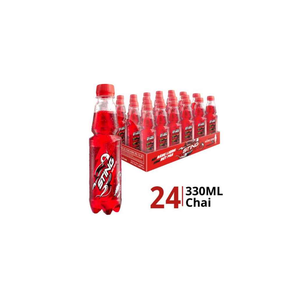 [1 Thùng] Sting Dâu 330Ml  (24 CHAI)