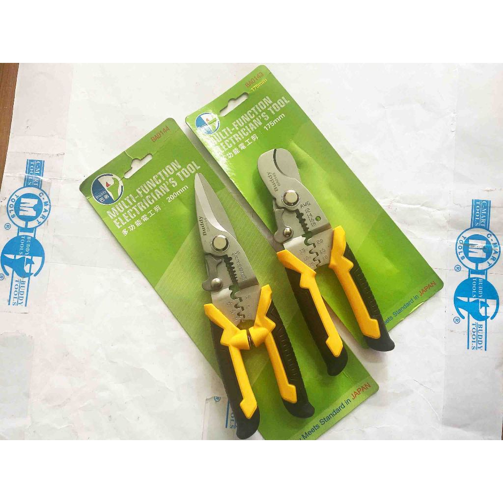 Kìm cắt cáp - Kìm cắt dây điện đa năng BA0143 và BA0144 Chính Hãng BUDDY