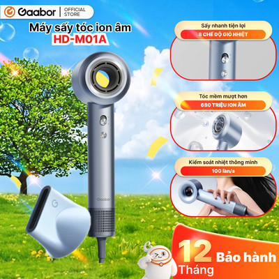 Máy sấy tóc ion cao cấp Gaabor HD-M01A 8 chế độ sấy supersonic quà tặng nữ sinh nhật ngày lễ