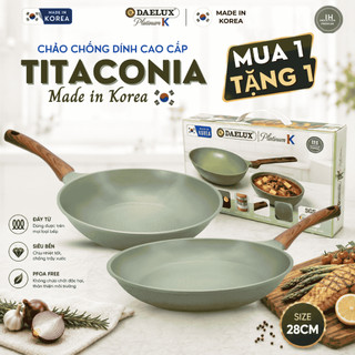 [MUA 1 TẶNG 1] Chảo nhập khẩu Hàn Quốc Cao Cấp 28cm Daelux Nhôm Đúc Nguyên Khối, Bền Đẹp