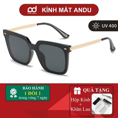 Kính Râm Nam Nữ Thời Trang Chống Tia UV ANDU Dáng Vuông Sang Chảnh Thời Trang Bảo Vệ Mắt 358