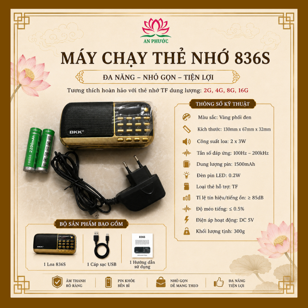 MÁY CHẠY THẺ NHỚ -MÁY NGHE PHÁP CARAVEN 836s