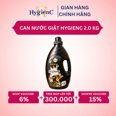 Can Nước Giặt Dưỡng Vải Đậm Đặc HygienC Plus 2,0 Kg - Hương Nước Hoa (Nhiều Mùi Hương)