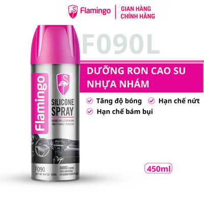 Xịt dưỡng bóng nhựa nhám, ron cao su Flamingo F090L khôi phục màu sắc, chống bạc màu nhựa, hạn chế bám bụi nước mưa