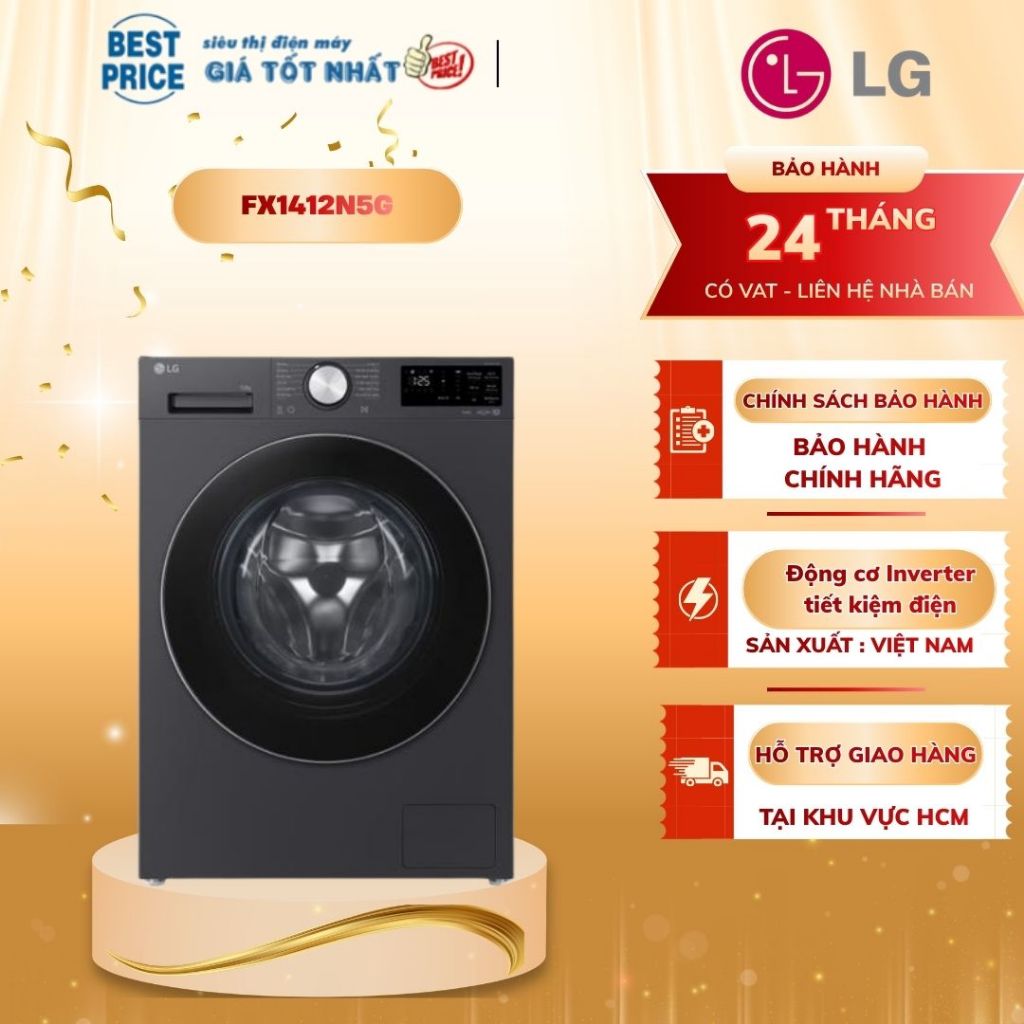 FX1412N5G - Máy giặt LG AI DD Inverter 12 kg FX1412N5G - Hàng chính hãng