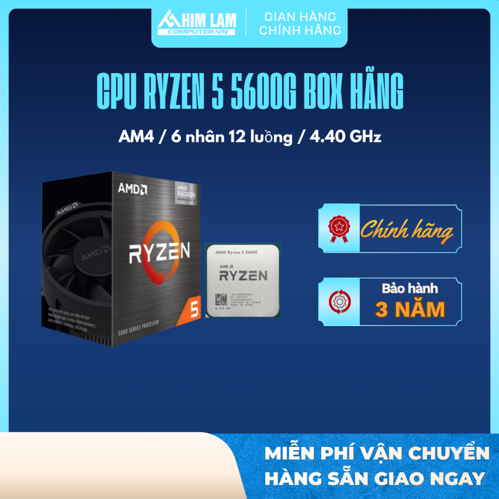 CPU AMD Ryzen 5 5600G / BOX Chính Hãng / Socket AM4
