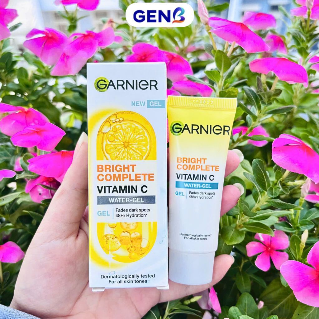 Gel Dưỡng Ẩm Garnier Water Gel CHÍNH HÃNG 20ml - Kem Dưỡng Sáng, Cấp Ẩm Da Vitamin C - GenB