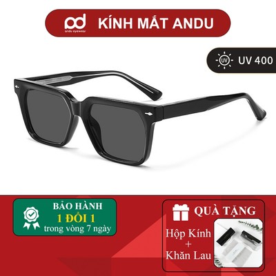 Kính râm mát thời trang nam nữ ANDU dáng vuông cổ điển chống tia UV bảo vệ mắt lái xe 8640