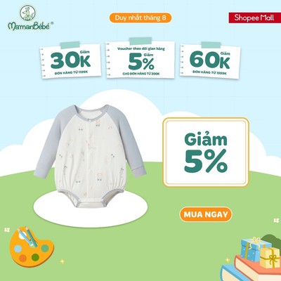 Body chip dài tay La Pomme đoàn tàu bé tí xíu - Sợi Petit Soyeu thoáng mát - Bé trai - NB - 3M