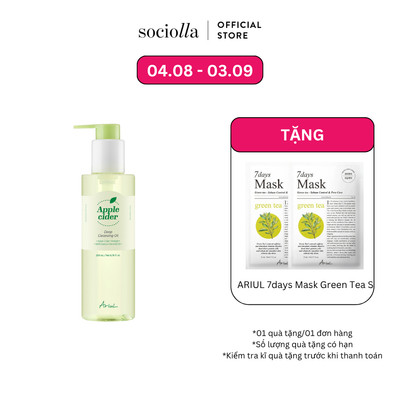 [HSD Trước 06/2027] Dầu Tẩy Trang Làm Sạch Mụn Đầu Đen Ariul Apple Cider Deep Cleansing Oil 200ml