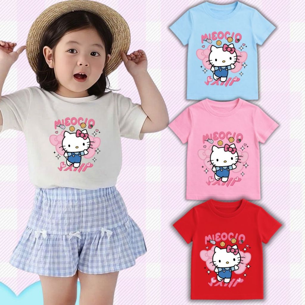 Aó thun cho bé gái in hình HelloKitty MIEOCIO