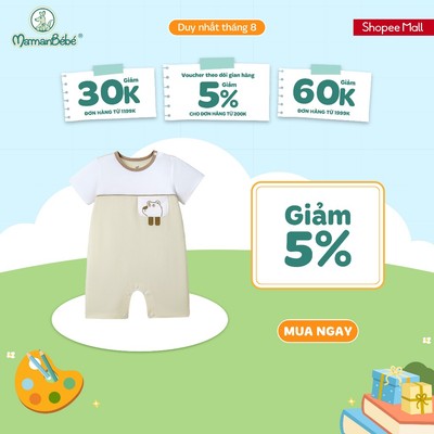 Body cộc tay La Pomme xin chào gấu trắng - Sợi Natural Cotton thoáng mát - Bé trai - 3M - 12M