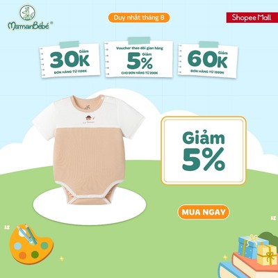 Set 2 Body chip cộc tay La Pomme cắm trại cùng gấu nâu - Sợi Petit Soyeu thoáng mát - Bé trai - 0M - 9M